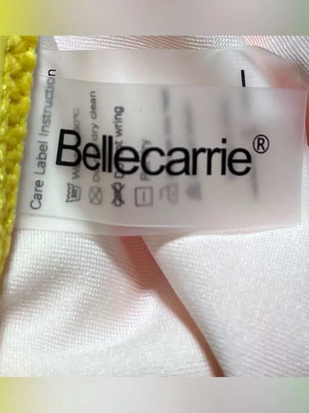 Bellecarrie Women's One Piece Halter Ruched Swimsuit Size Small Yellow